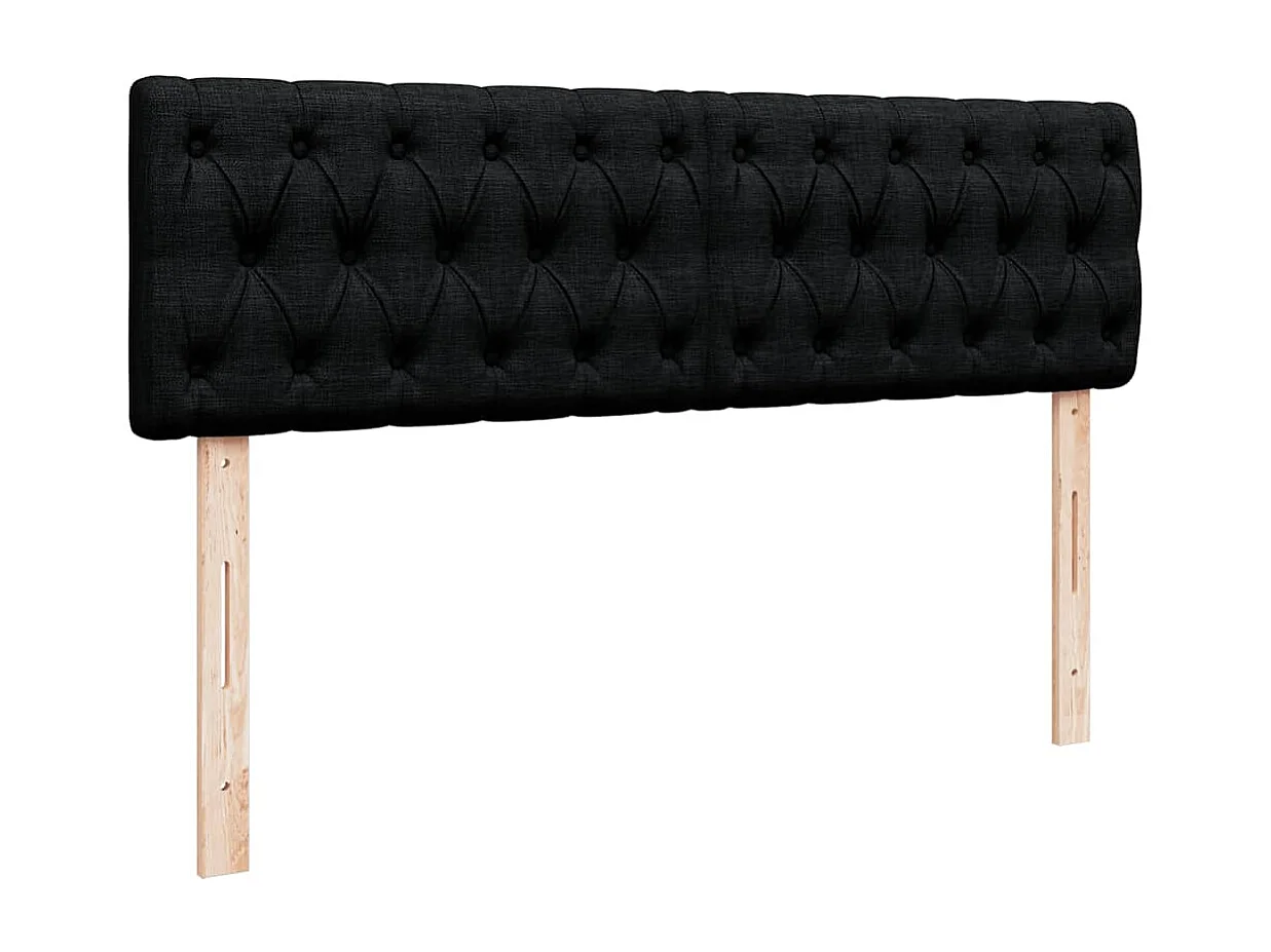 Ottoman-Bett mit Matratze Schwarz 140x200 cm Stoff