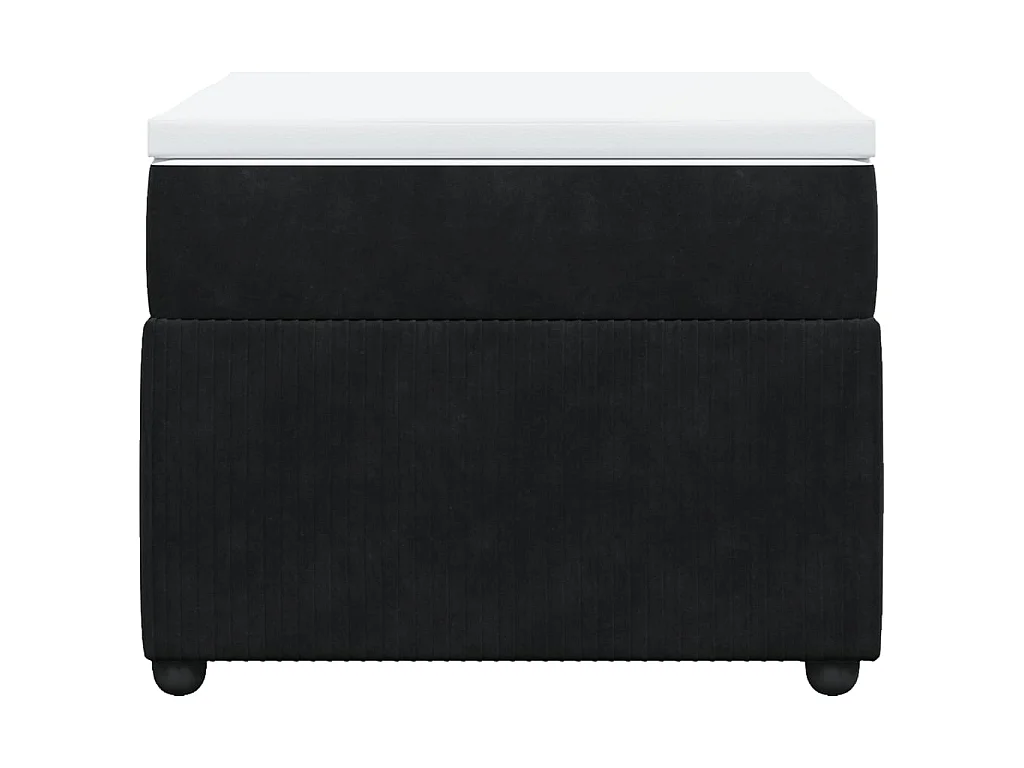 Boxspringbett mit Matratze Schwarz 90x190 cm Samt