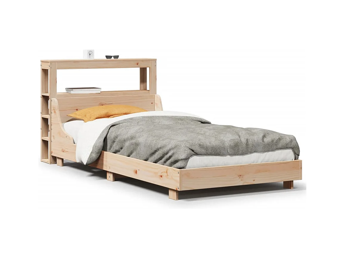 Cadre de lit sans matelas 100x200 cm bois massif de pin
