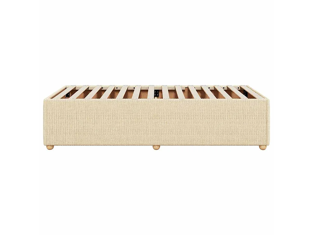 Cadre de lit sans matelas crème 100x200 cm tissu
