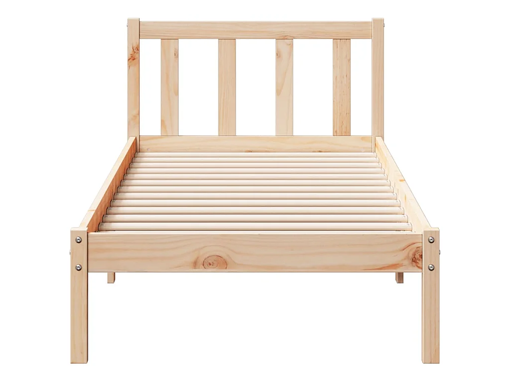 Cadre de lit extra long sans matelas 90x210 cm bois massif pin