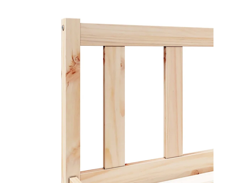 Cadre de lit extra long sans matelas 90x210 cm bois massif pin