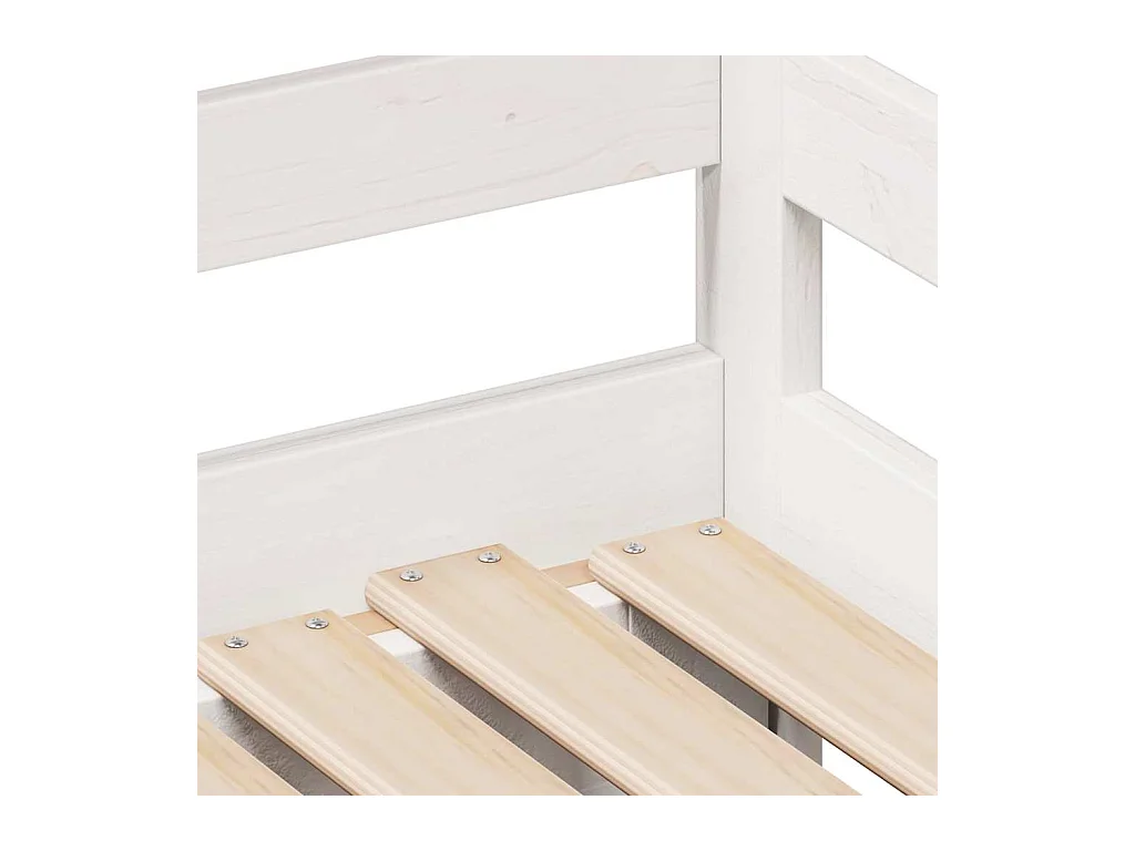 Lit de jour et tiroirs sans matelas blanc 90x200 cm bois massif