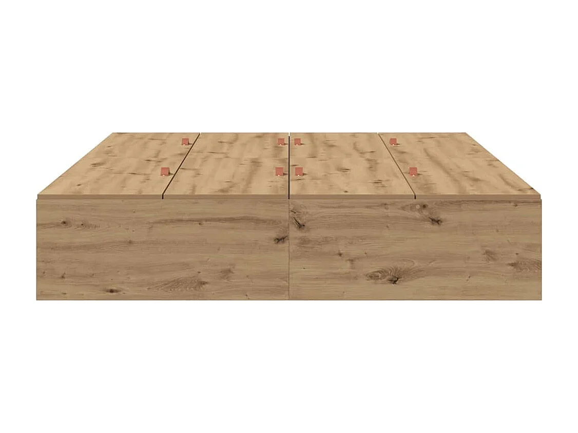 Bedframe met opslag artisanaal eikenkleurig 190 x 140 x 31.5 cm