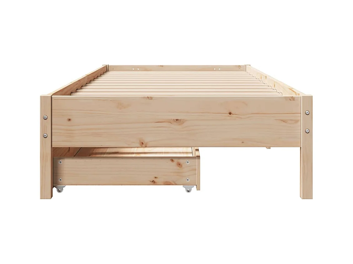 Cadre de lit sans matelas 90x200 cm bois de pin massif