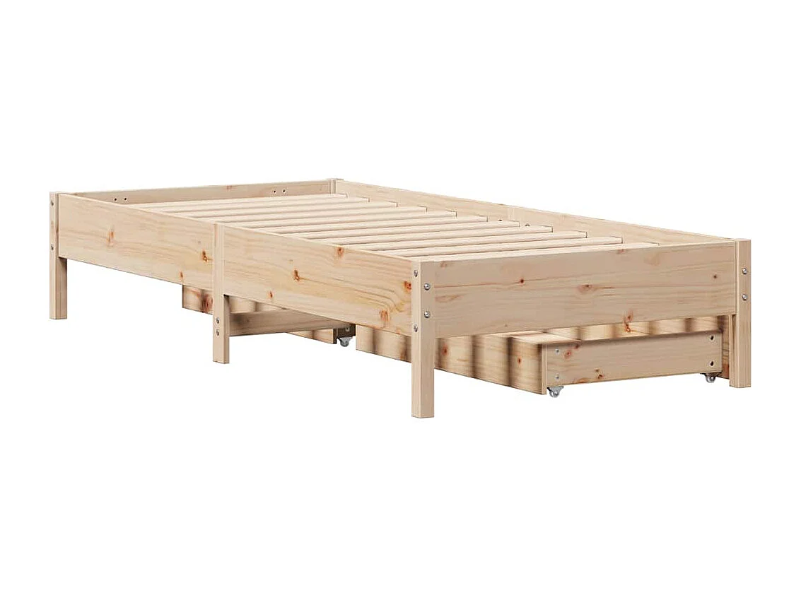 Cadre de lit sans matelas 90x200 cm bois de pin massif