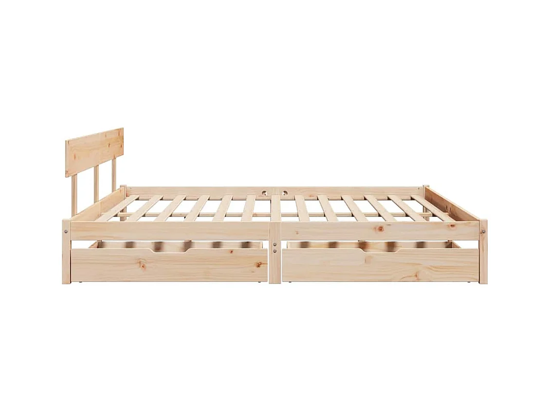 Cadre de lit sans matelas 180x200 cm bois massif de pin