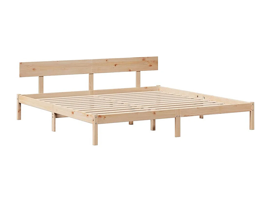 Cadre de lit sans matelas 180x200 cm bois massif de pin