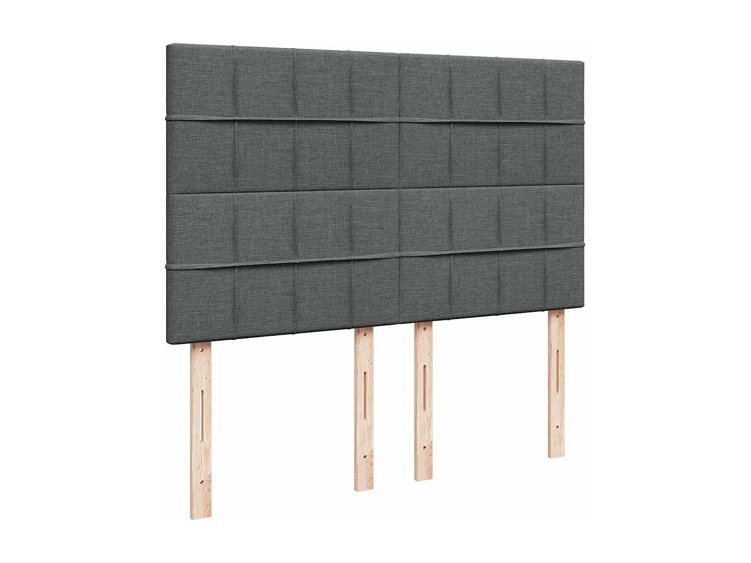 Sommier à lattes de lit avec matelas Gris foncé 140x190cm Tissu