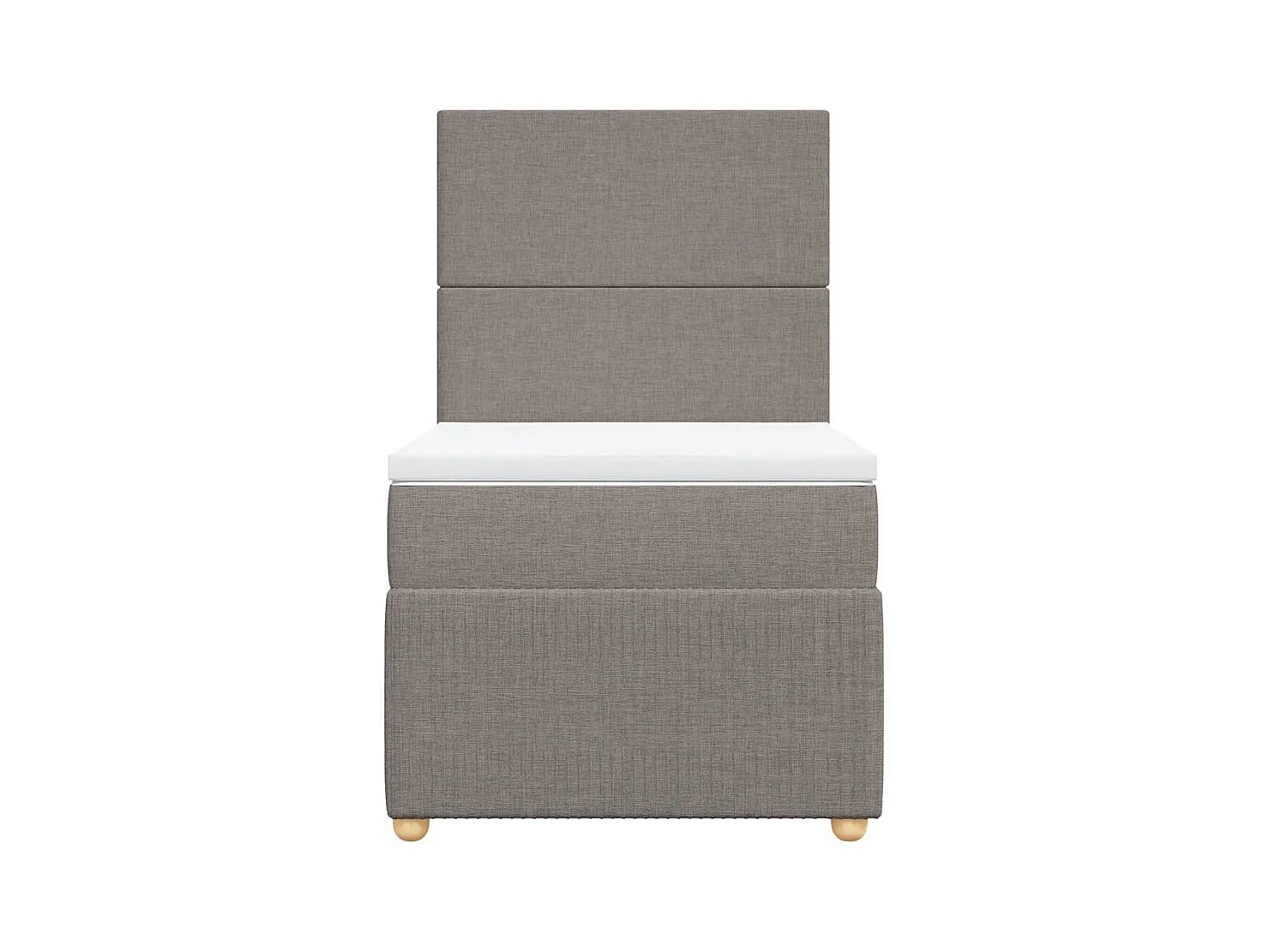 Boxspringbett mit Matratze Taupe 90x190 cm Stoff