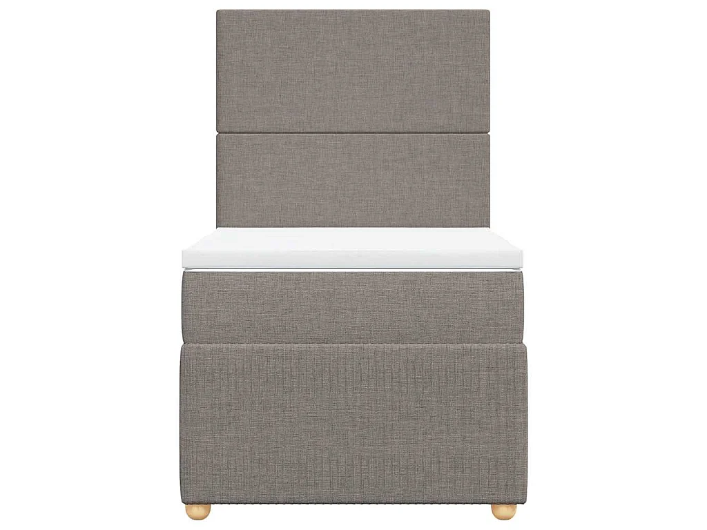 Boxspringbett mit Matratze Taupe 90x190 cm Stoff