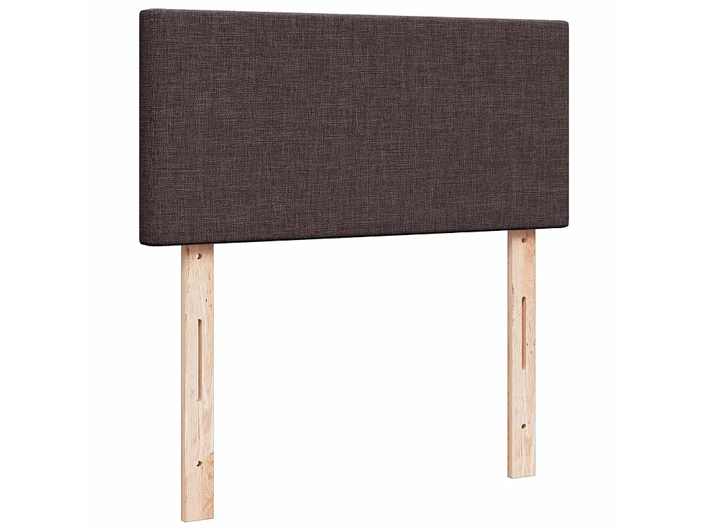 Cama com molas/colchão 90x200 cm tecido castanho-escuro