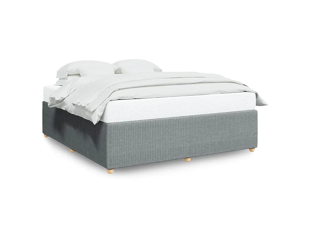 Bettgestell ohne Matratze Hellgrau 180x200 cm Stoff