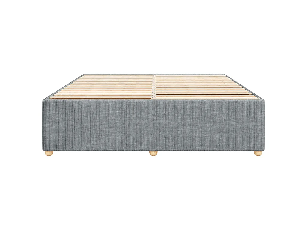 Bettgestell ohne Matratze Hellgrau 180x200 cm Stoff