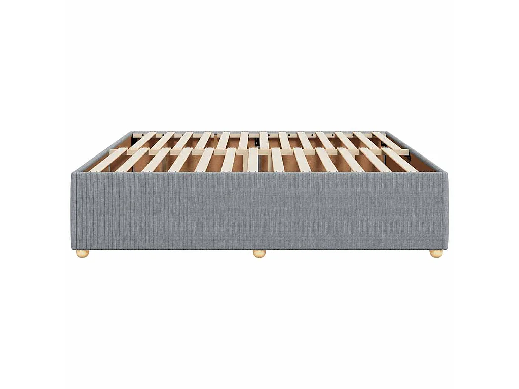 Bettgestell ohne Matratze Hellgrau 180x200 cm Stoff