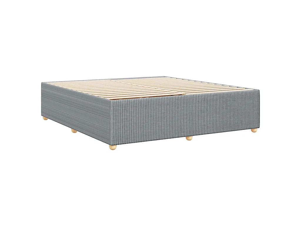 Bettgestell ohne Matratze Hellgrau 180x200 cm Stoff