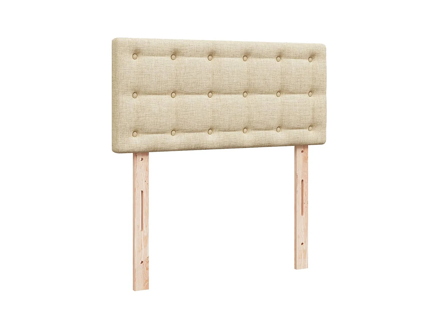 Sommier à lattes de lit avec matelas Crème 100x200 cm Tissu