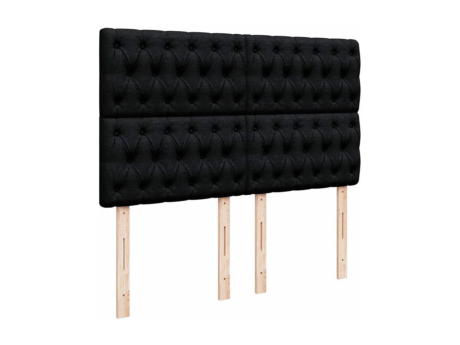 Estrutura de cama otomana com colchão 140x190 cm tecido preto