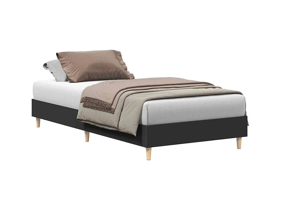Bettgestell ohne Matratze Schwarz 90x200 cm Holzwerkstoff