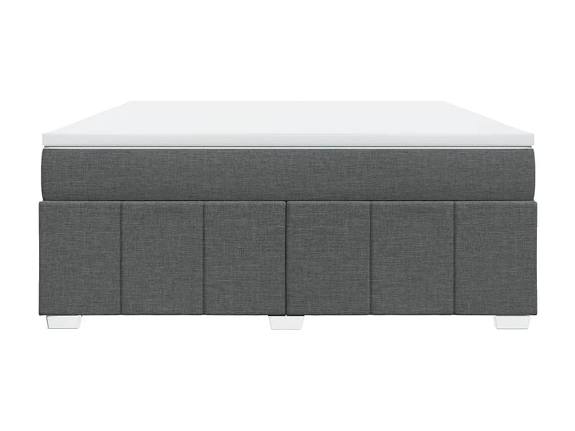 Boxspringbett mit Matratze Dunkelgrau 180x200 cm Stoff