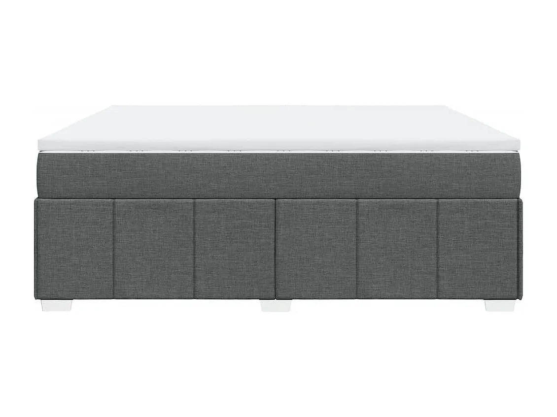 Boxspringbett mit Matratze Dunkelgrau 180x200 cm Stoff