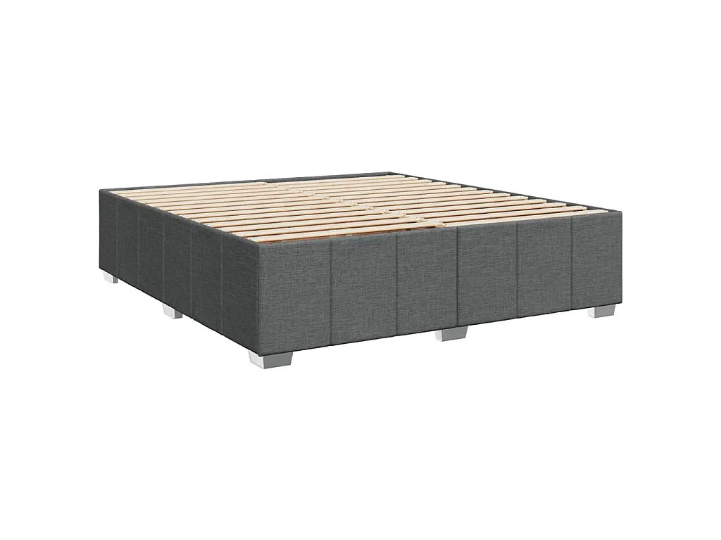 Cama com molas/colchão 180x200 cm tecido cinzento-escuro