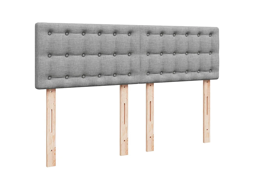 Sommier à lattes de lit avec matelas Gris clair 140x200cm Tissu