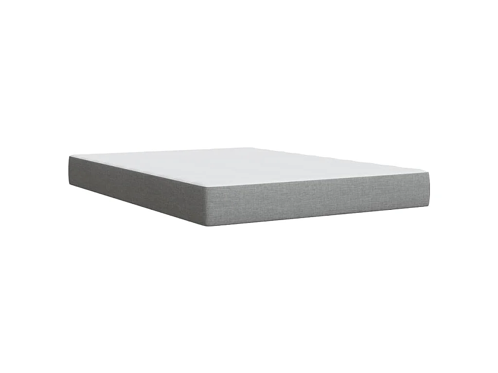 Sommier à lattes de lit avec matelas Gris clair 140x200cm Tissu