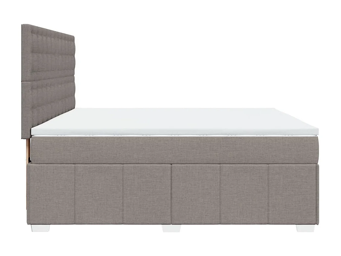 Cama com molas/colchão 180x200 cm tecido castanho-acinzentado
