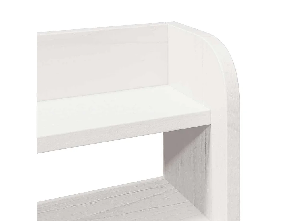 Bedframe zonder matras massief grenenhout wit 140x190 cm