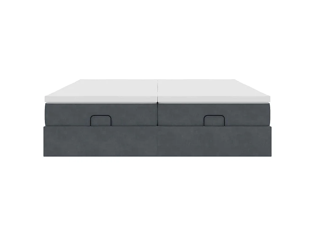 Struttura Letto Pouf con Materassi 180x200 cm Velluto