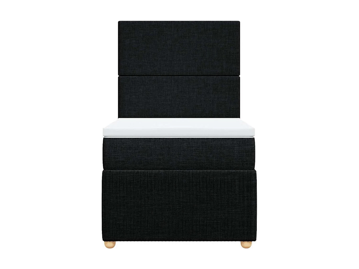 Giroletto a Molle con Materasso Nero 100x200 cm in Tessuto