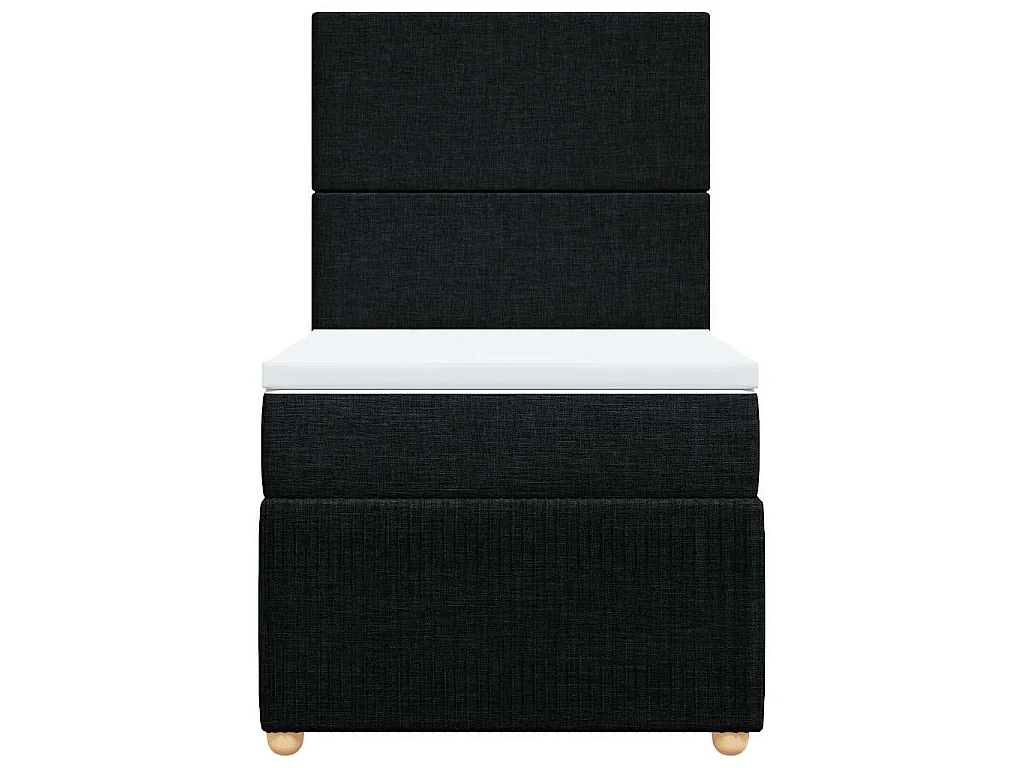 Boxspring met matras stof zwart 100x200 cm