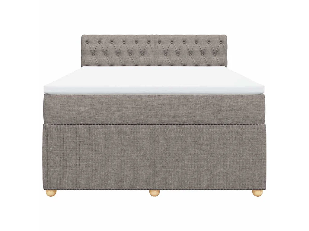Giroletto a Molle con Materasso Tortora 140x190 cm in Tessuto