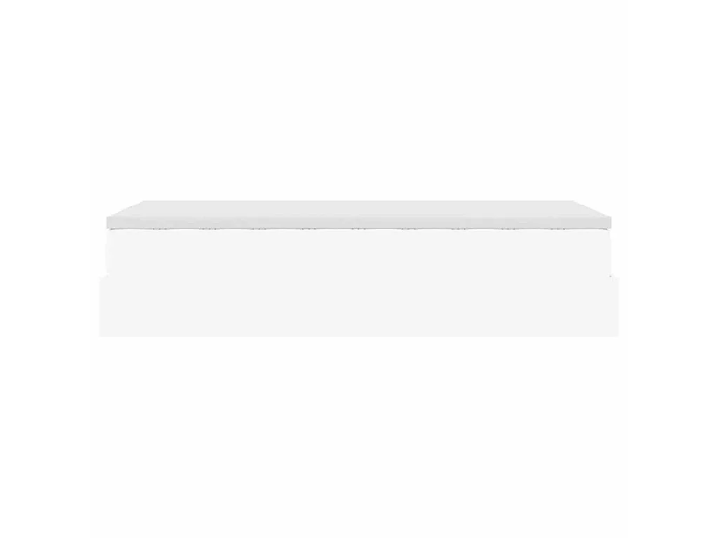 Ottoman bed met matras 90x200cm kunstleer wit