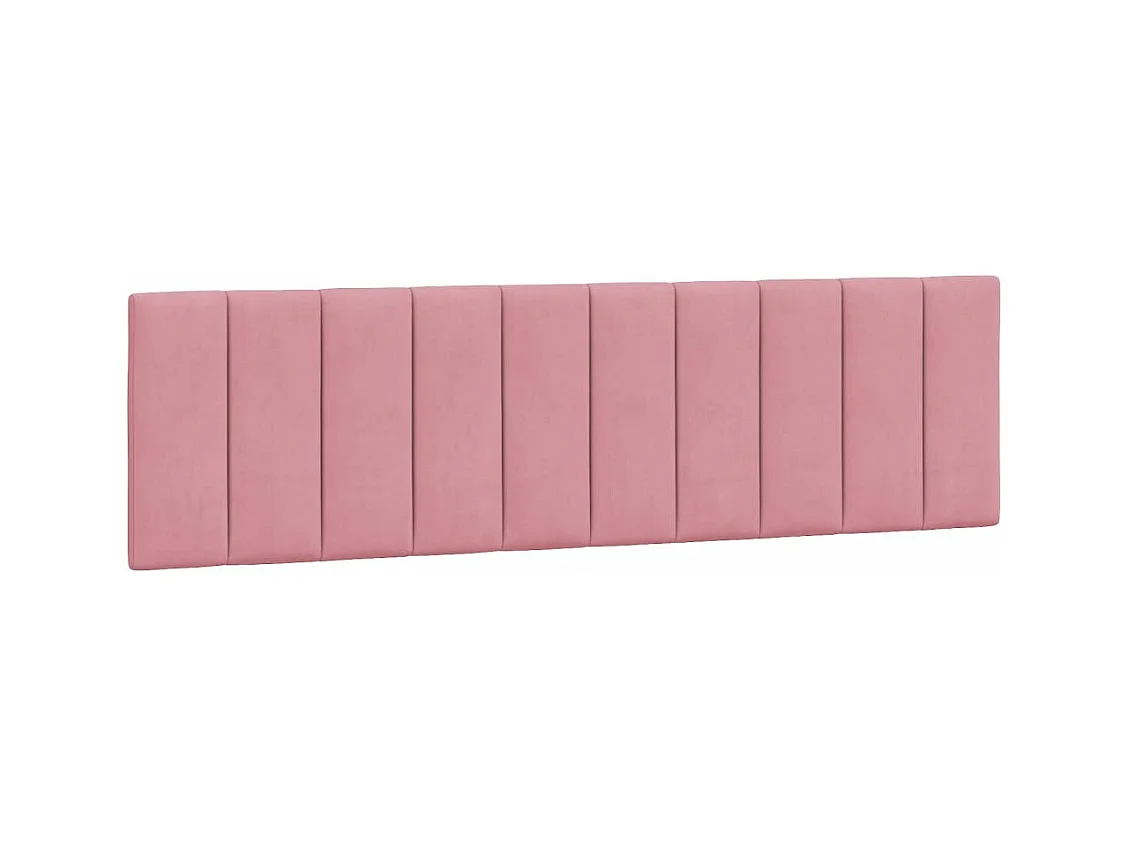 Lit avec matelas Hanko rose 180x200 cm velours