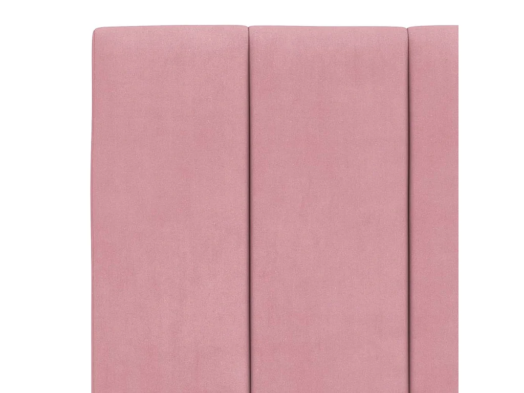 Lit avec matelas Hanko rose 180x200 cm velours