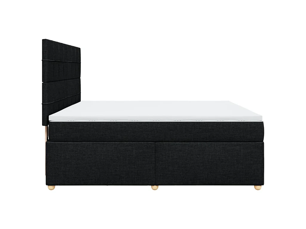 Boxspring met matras stof zwart 180x200 cm