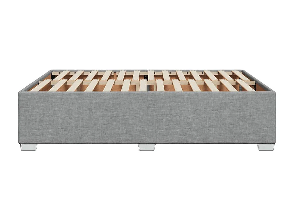 Cadre de lit sans matelas gris clair 140x190 cm tissu