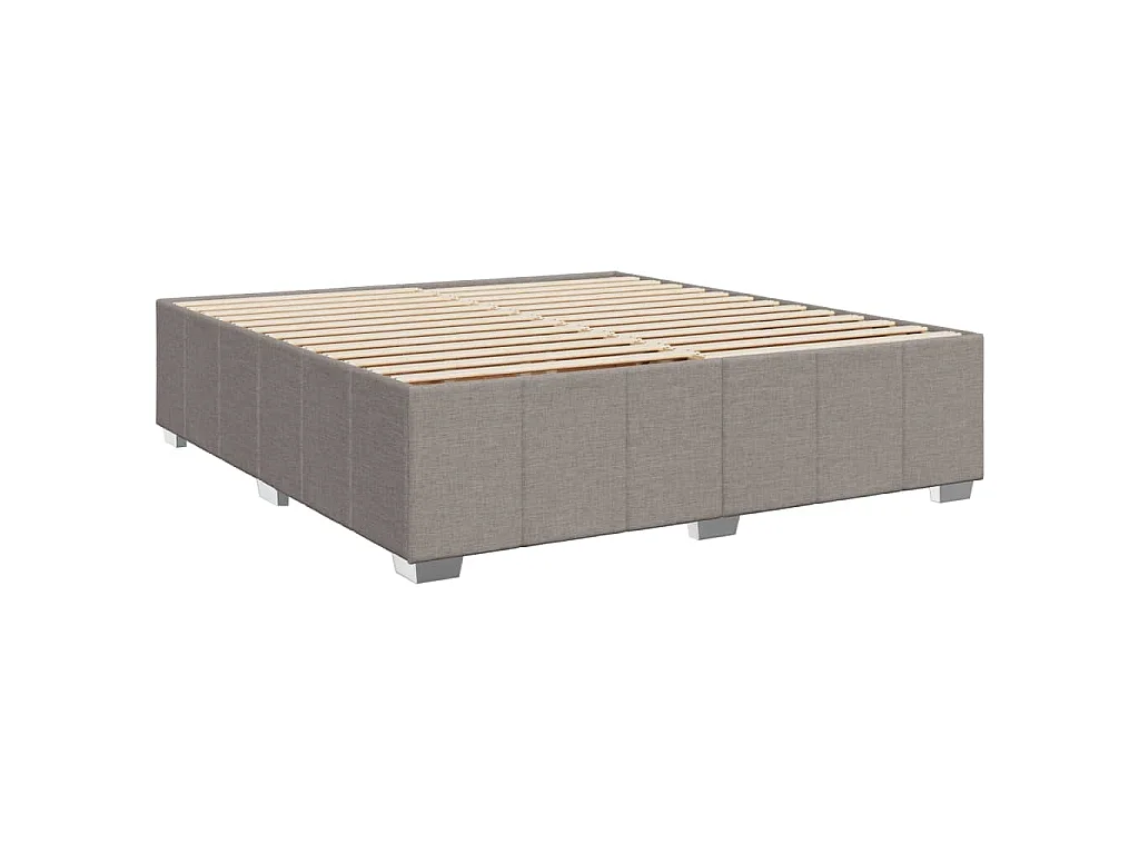 Sommier à lattes de lit avec matelas Taupe 180x200 cm Tissu