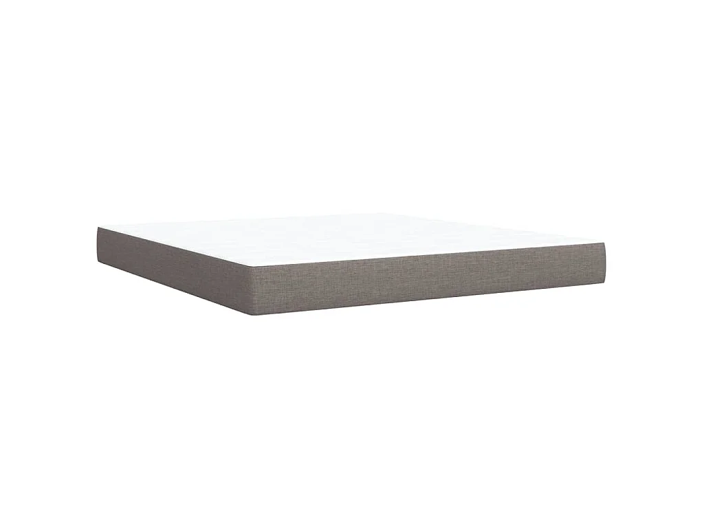 Sommier à lattes de lit avec matelas Taupe 180x200 cm Tissu