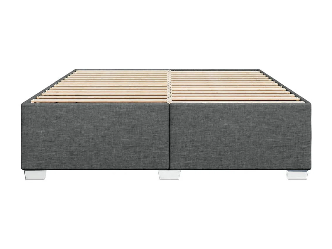 Bettgestell ohne Matratze Dunkelgrau 180x200 cm Stoff