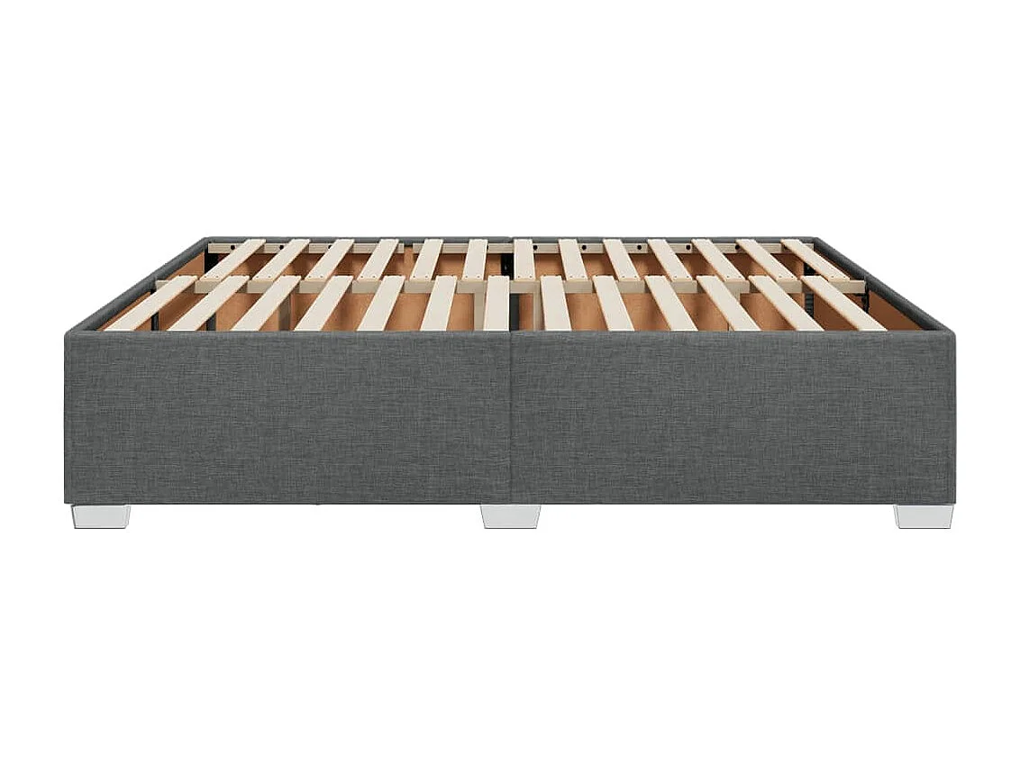 Bettgestell ohne Matratze Dunkelgrau 180x200 cm Stoff