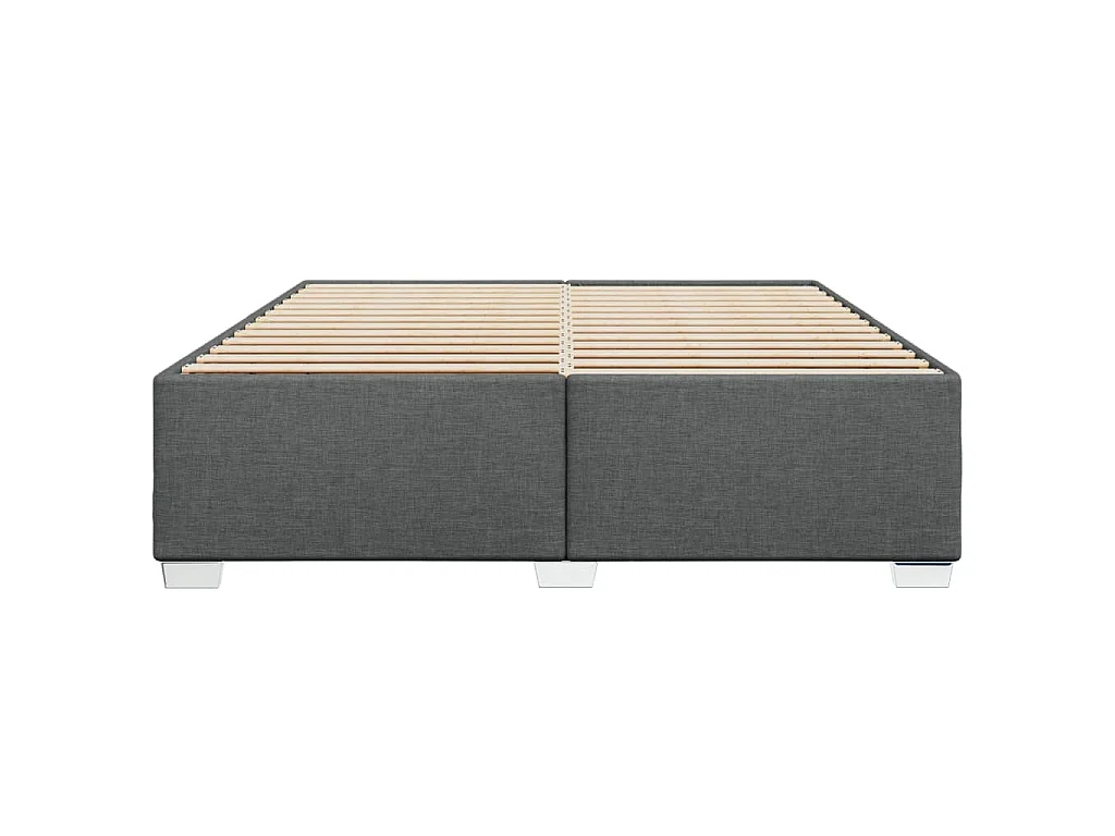 Cadre de lit sans matelas gris foncé 180x200 cm tissu