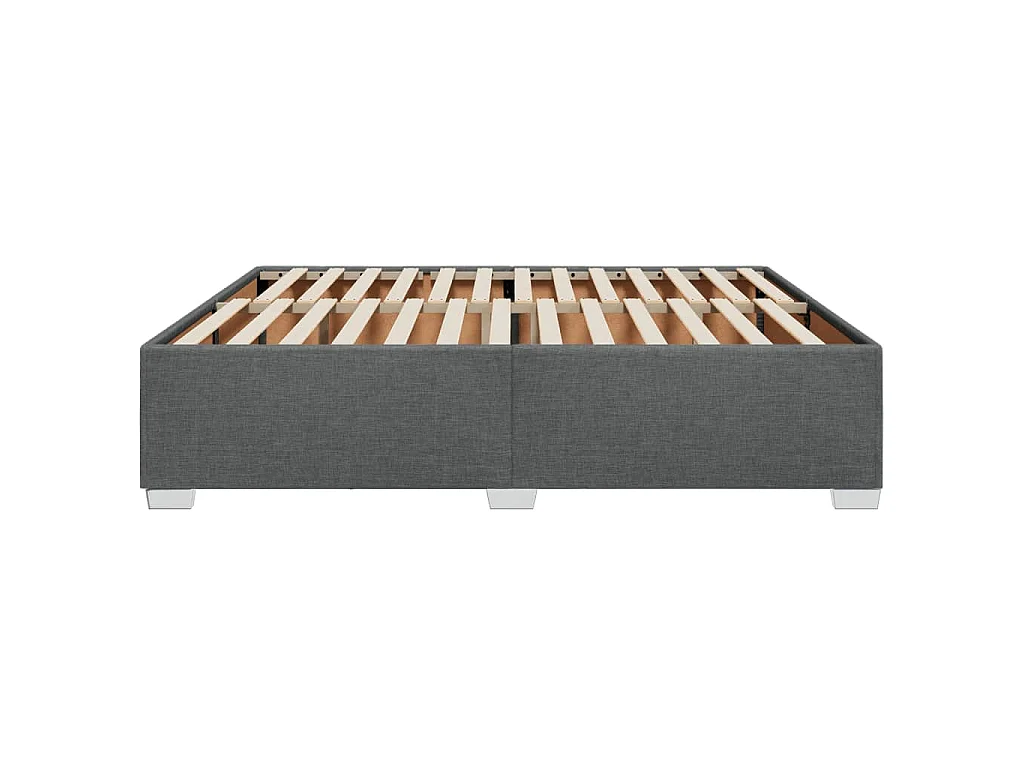 Cadre de lit sans matelas gris foncé 180x200 cm tissu