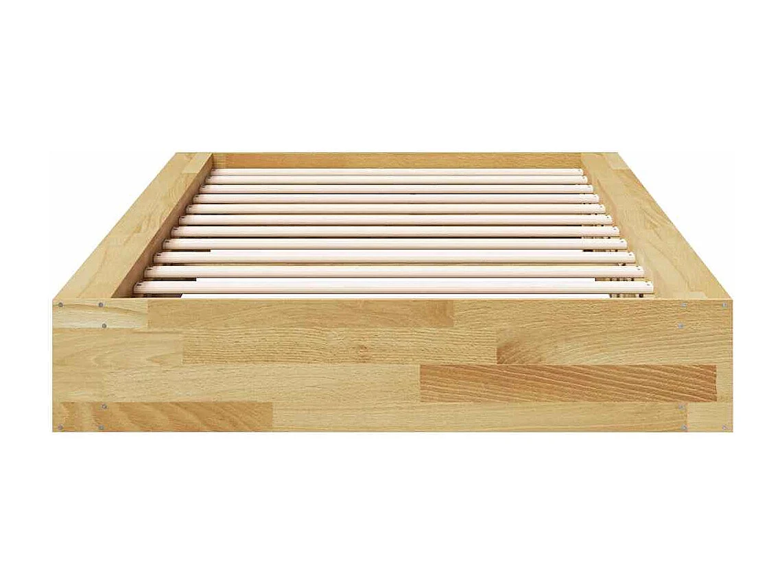 Bedframe zonder matras 90x200 cm massief hout eiken