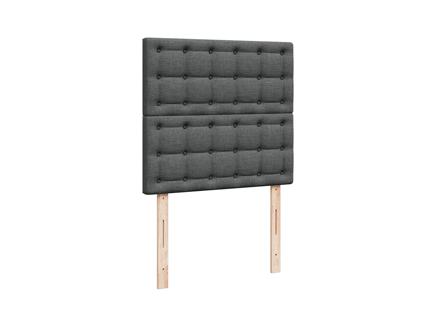 Sommier à lattes de lit avec matelas Gris foncé 90x200 cm Tissu