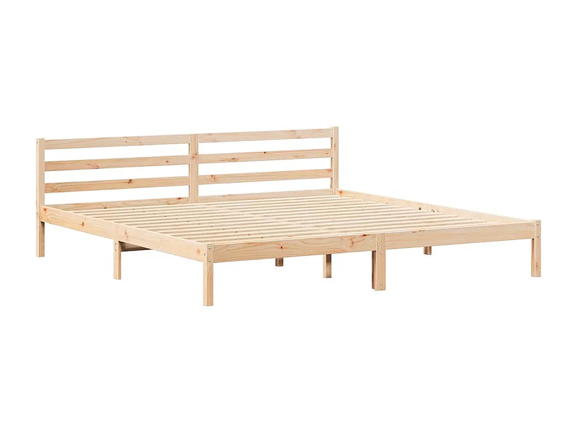Bedframe Bruin 208.6 x 157.6 x 69.4 cm Massief grenenhout