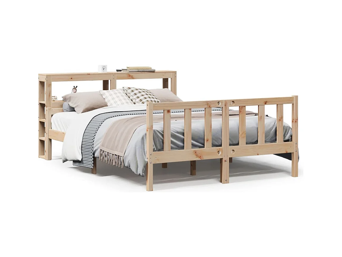 Cadre de lit sans matelas 160x200 cm bois massif de pin