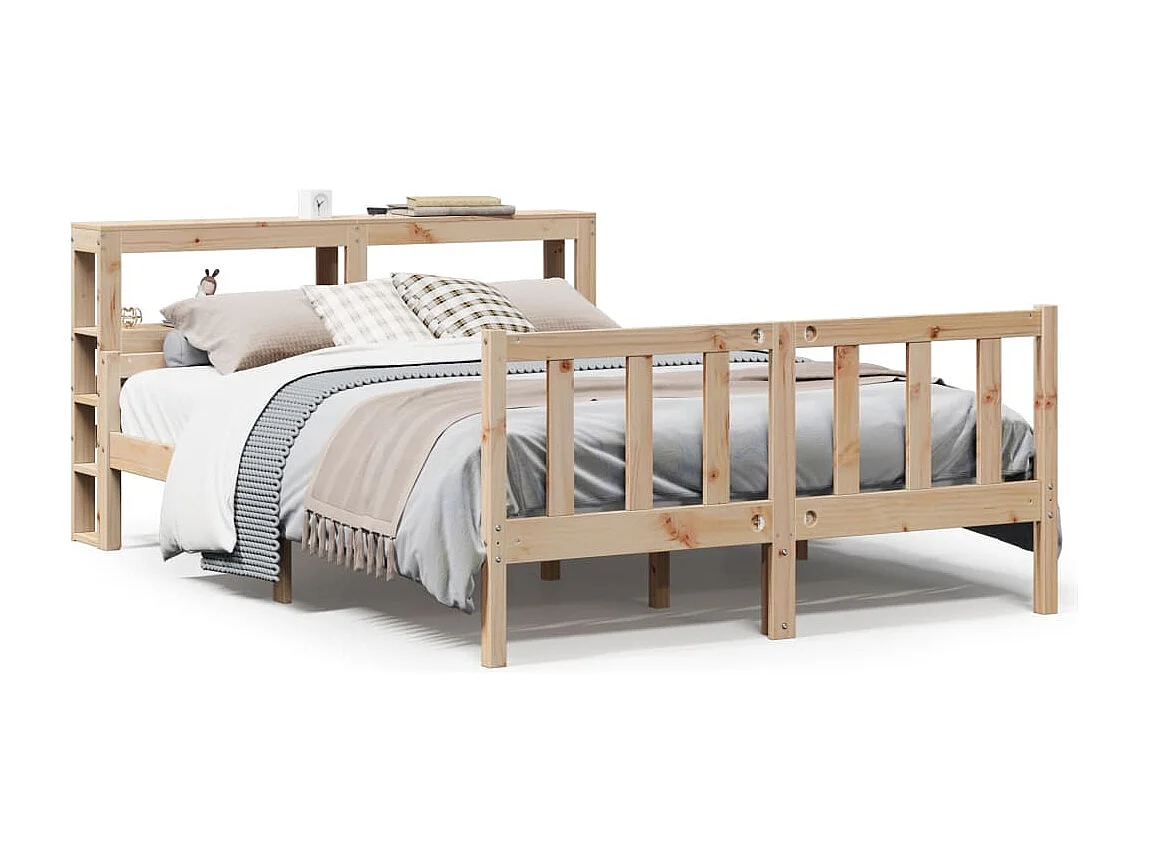 Letto senza Materasso 160x200 cm in Legno Massello di Pino